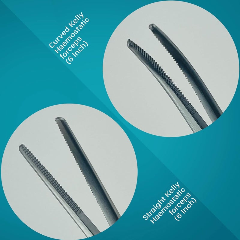 DEXSUR Veterinary Umbilical Cord Scissor Kit, Reusable, High-Grade Stainless Steel Autoclavable, Durable - 7 Pcs - Image 4